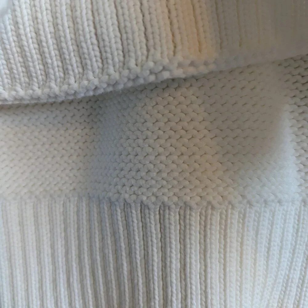 Jenni Kayne chunky crewneck cotton sweater in ivory white Size XS NWOT - Picture 9 of 11